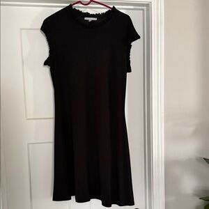 Annalee + Hope Black Short Sleeve Midi Dress
